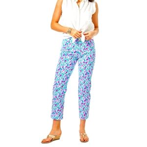 🌴 NWT Lilly Pulitzer Divia Stretch Pant in Hottie Dottie